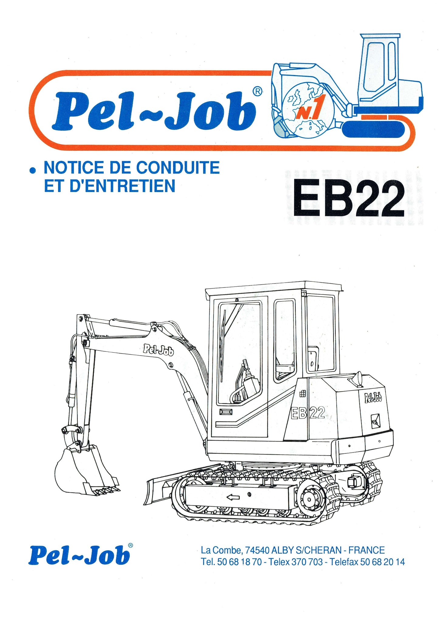 PEL-JOB EB22 Notice de conduite et d'entretien - 76 pages (Français)